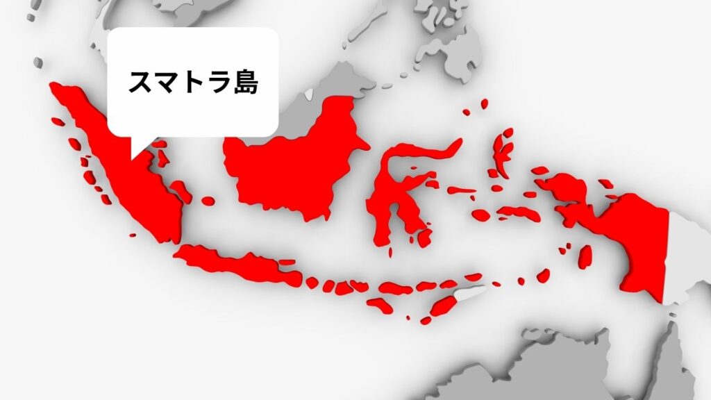 インドネシアスマトラ島の位置