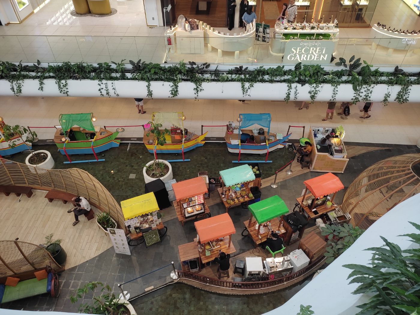 上から見た水上マーケット