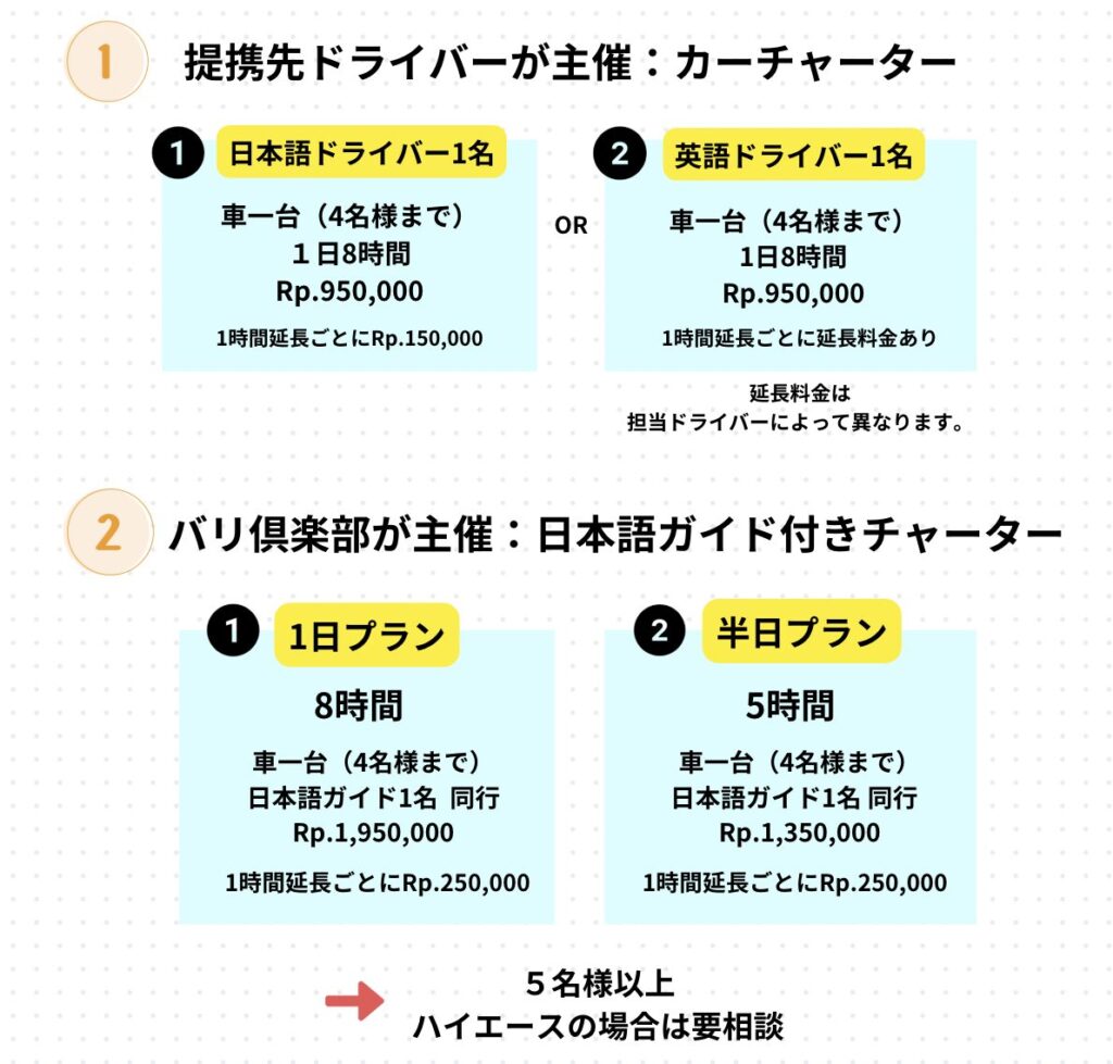 カーチャーター料金